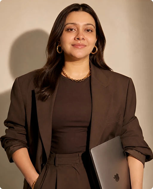 Portrait of Revae Beaute founder Rajvi Doshi